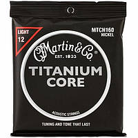 Струны для акустической гитары Martin MTCN160 Titanium Core Light 12 55 QT, код: 6556085