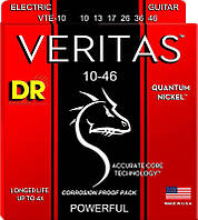 Струни для електрогітари 6 шт DR VTE-10 Veritas Quantum Nickel Electric 10 46 UP, код: 2660184