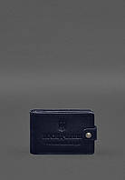 Кожаная обложка-портмоне для удостоверения участника боевых действий (УБД) Синяя BlankNote QT, код: 8321837