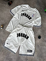 Літній чоловічий костюм Nike x Jordan | Спортивний комплект футболка + шорти Найк х Джордан на весну - літо