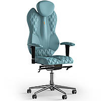 Кресло KULIK SYSTEM GRAND Экокожа с подголовником со строчкой Синий (4-901-WS-MC-0209) DH, код: 1697110