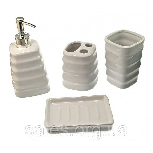 Набір для ванної кімнати Delizia керамічний Білий (DN32095) SC, код: 7697323