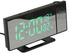 Годинник настільний VST 896S-4 9091 із зеленим підсвічуванням, чорний