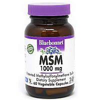 MSM 1000 мг Bluebonnet Nutrition 60 вегетарианских капсул EM, код: 7575120