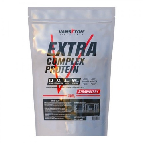 Протеин Vansiton Extra Complex Protein 3400 g 113 servings Strawberry UM, код: 7553768 - фото 1 - id-p2158649050
