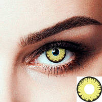 Линзы контактные Seta Decor цветные желтые натуральный (13367) UL, код: 6857808