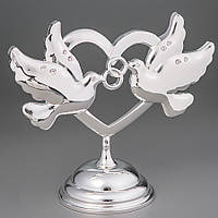 Декоративная фигурка Crystal Union Два голубя на сердце 18*16 см Серебряный SK16167 NB, код: 7470375