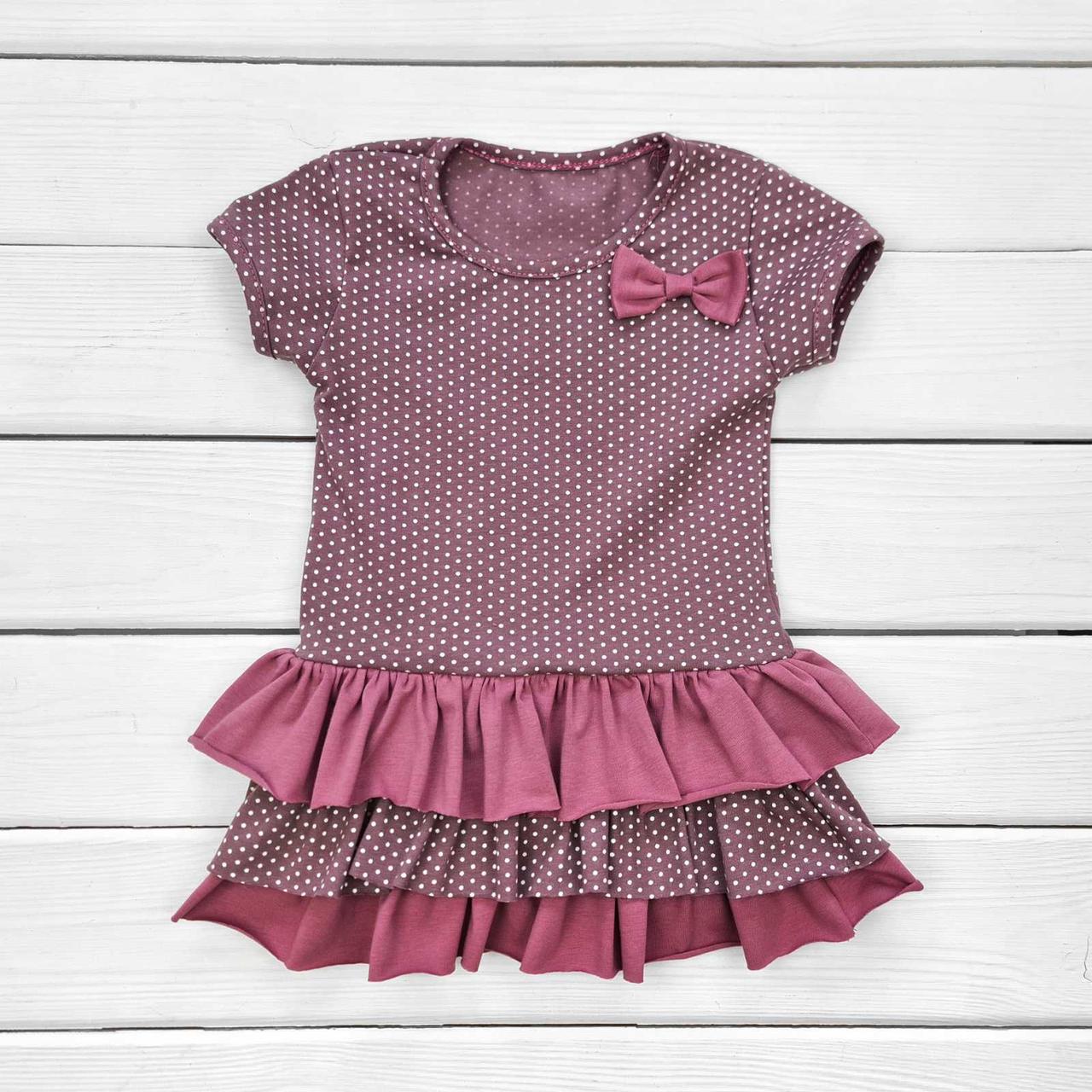 Дитяче плаття Dexters з коротким рукавом і пишною спідницею пшено 122 см бордовий (13105911706) GM, код: 8328996
