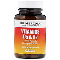 Витамин D Dr. Mercola Vitamins D3 K2 5,000 IU 30 Caps ML, код: 7517703