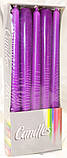 Свічка столова конусна BISPOL фіолетова, фото 2