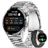 Смарт часы LIGE SILVER STEEL фитнес браслет IPS1,3" умные часы с Bluetooth 5.0