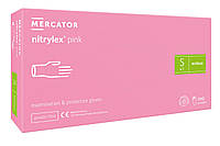 Перчатки нитриловые Mercator Medical Nitrylex Pink S Розовые 100 шт (00-00000034) MY, код: 8246361