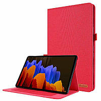 Чехол Cloth Pattern Case для Samsung Galaxy Tab S7 11.0 T870 T875 (Wake Sleep) Red UL, код: 7338765