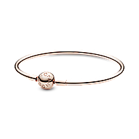 Серебряный браслет-бэнгл Pandora Moments Rose 587132 UP, код: 7360014