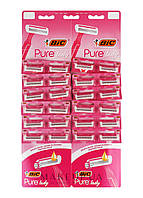 Набір бритв BIC Pure 3 Lady Pink без змінних картриджів 24 шт (3086123395145) EV, код: 7769493