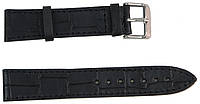 Ремешок для часов кожаный под крокодила Mykhail Ikhtyar ширина 24 мм Черный (S24-618S black) GG, код: 8151389