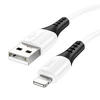 Экономичный силиконовый кабель hoco. X82 USB на Apple-Lightning 2.4A 1.0 м 3.28ft White GR, код: 7812777