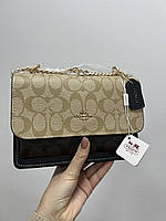 Coach Mini Klare Crossbody in Signature Canvas Beige/Brown 21 х 15 х 8 см Отличное качество