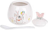 Цукорниця ceramic Веселий кролик із кульками з керамічною ложкою Bona DP41414 SC, код: 7426642, фото 2