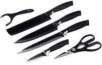 Набор кухонных ножей Bobssen 0238 6 предметов Black (3_02157) EV, код: 7847078