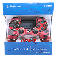Dualshock 4 v2 красный камуфляж Беспроводной джойстик PS4 red camouflage