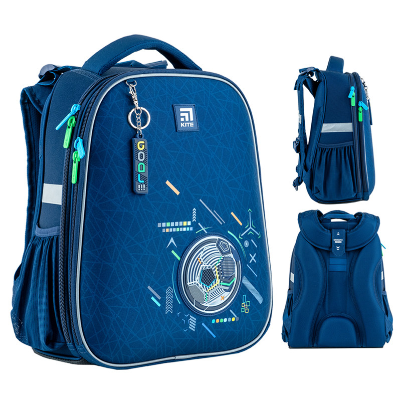 Рюкзак шкільний каркасний Kite Goal K24-531M-4 38x29x16 см синій