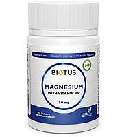 Микроэлемент Магний Biotus Magnesium with Vitamin B6 30 Tabs BIO-530272 UM, код: 7778500