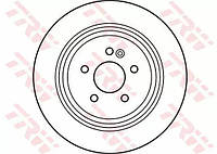 Диск тормозной (1 шт.) MERCEDES ML(163) R 98-05, TRW (DF4196)