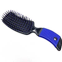 Гребінець пластиковий для волосся Stenson 8585 чорний із синім IN, код: 8398589