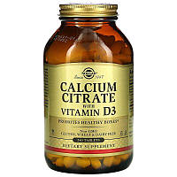 Цитрат кальция с витамином Д3 Calcium Citrate Solgar 240 таблеток XN, код: 7701285