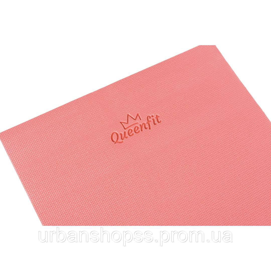Коврик (мат) для фитнеса и йоги Queenfit 0,5 см темно-розовый UP, код: 8188614 - фото 3 - id-p2159855351