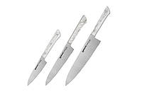 Набор кухонных ножей из 3-х предметов Samura Harakiri Acryl (SHR-0220AW) XN, код: 7740209