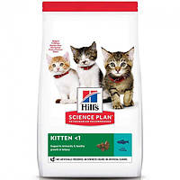 Сухой корм для котят до 1 года Hill's Science Plan Kitten Tuna с тунцом 300 г (052742022758) EJ, код: 7664494