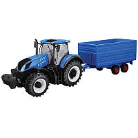 Модель серии Bburago Farm Трактор New Holland с прицепом Blue OL32842 NX, код: 7425097