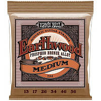 Струны для акустической гитары 6 шт Ernie Ball 2144 Earthwood Acoustic Phosphor Bronze 13 56 BM, код: 2656526