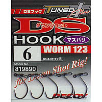 Крючок Decoy Worm 123 DS Hook masubari 06 5 шт уп (1013-1562.01.89) UL, код: 7689519