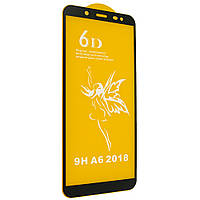 Защитное стекло 6D Premium Glass 9H Full Glue для Samsung A6 2018 A600 Black (00005831) AG, код: 1346514