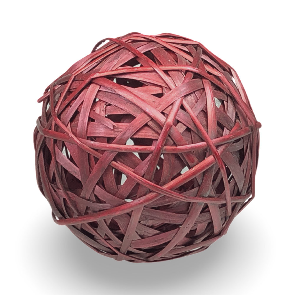 Ротангова кулька 15 см бордова, фото 1