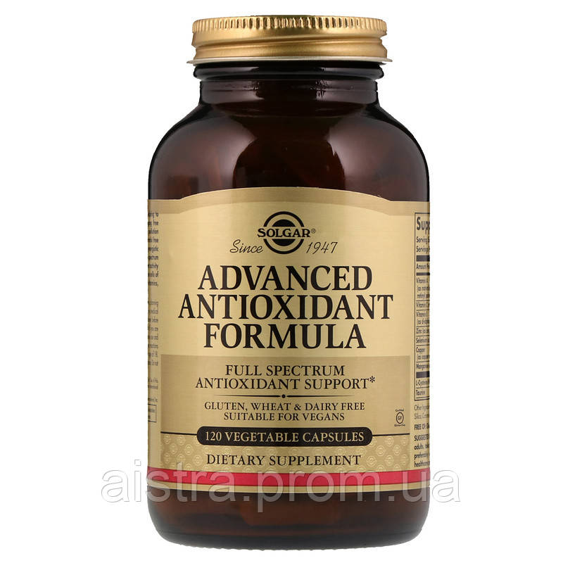 Антиоксидантный комплекс Advanced Antioxidant Formula Solgar 120 вегетарианских капсул UT, код: 7701259 - фото 1 - id-p2160742379