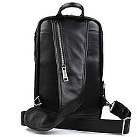 Мужской рюкзак слинг на одно плечо TARWA GA-0910-4lx черная Наппа Отличное качество