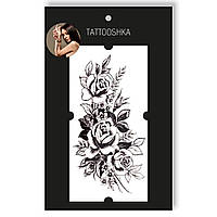 Временная тату Tattooshka Веточка с розами XQB-057 NL, код: 7481888