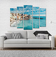 Модульна картина Poster-land Місто на березі океану Art-28_5 UN, код: 6502107