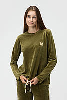 Свитшот однотонный женский Nicoletta 87126-K XL Хаки (2000990026668) UL, код: 8155375