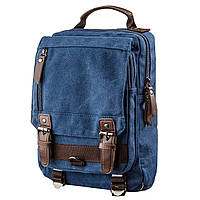 Сумка-рюкзак на одно плечо Vintage 20139 Синяя XN, код: 2295679