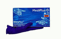 Рукавиці нітрилові MediPlus NitryPlus XS Сині 100 шт (00-00000129) IX, код: 8246435