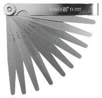 Щупи вимірювальні YATO YT-7222, довжина 100мм, ширина 10 мм, лепестків 10шт від 0,05 до 0.5 мм, Польща
