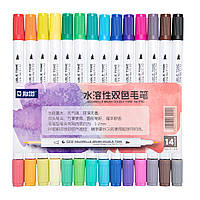 Набор акварельных маркеров STA, 14 цветов 28 оттенков IN, код: 7392331