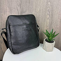 Кожаная мужская сумка планшетка стиль Босс черная, барсетка из кожи BOSS черная Отличное качество