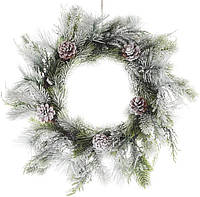 Декоративний новорічний вінок штучна хвоя з шишками Bona DP99988 FS, код: 6874496