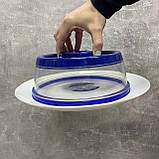 Вакуумна багаторазова кришка Vacuum Food Sealer 19 см A-Plus 0165 прозоро-синя SC, код: 8357572, фото 3